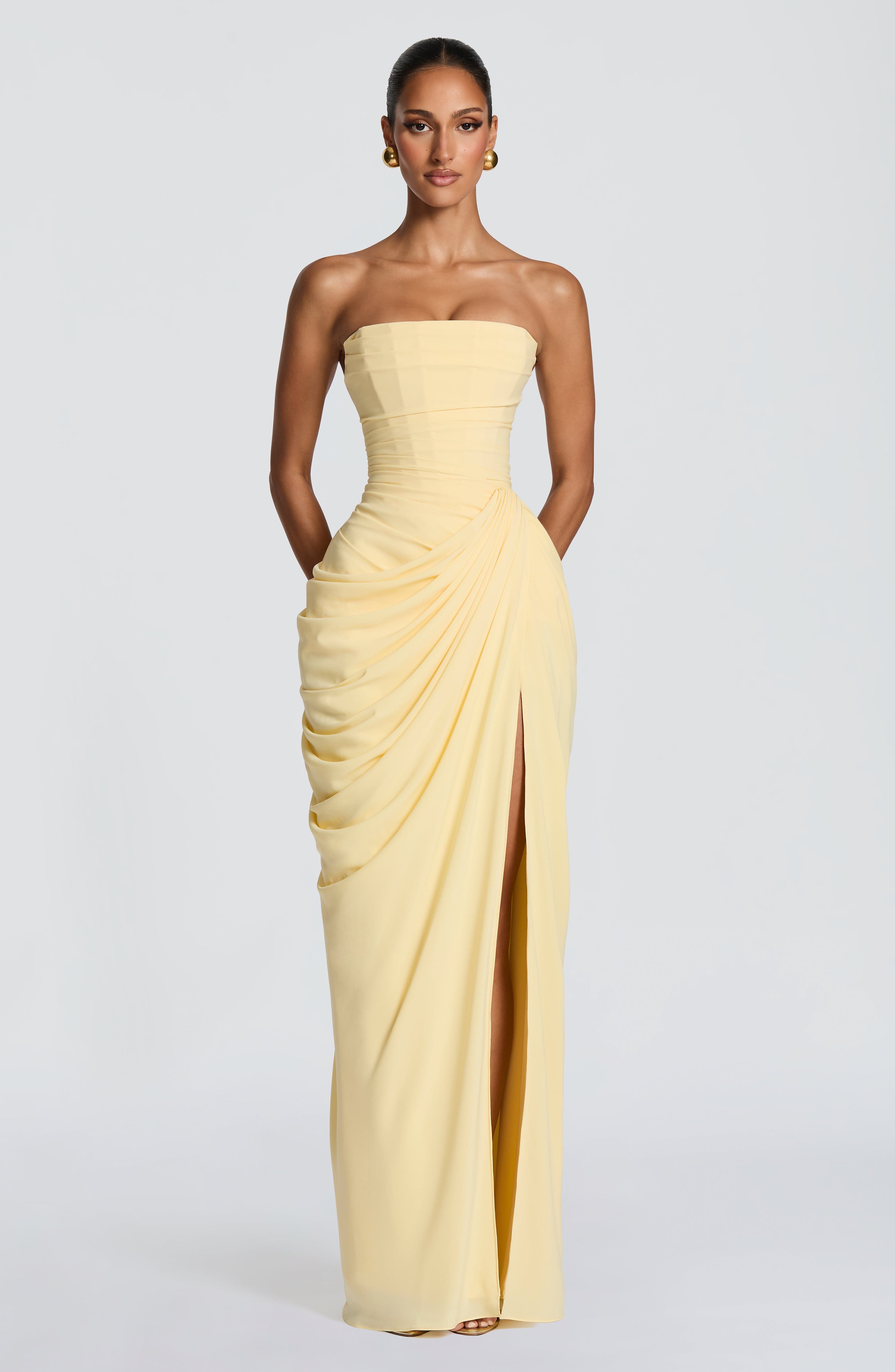 Maxikleid Cyra – Limone