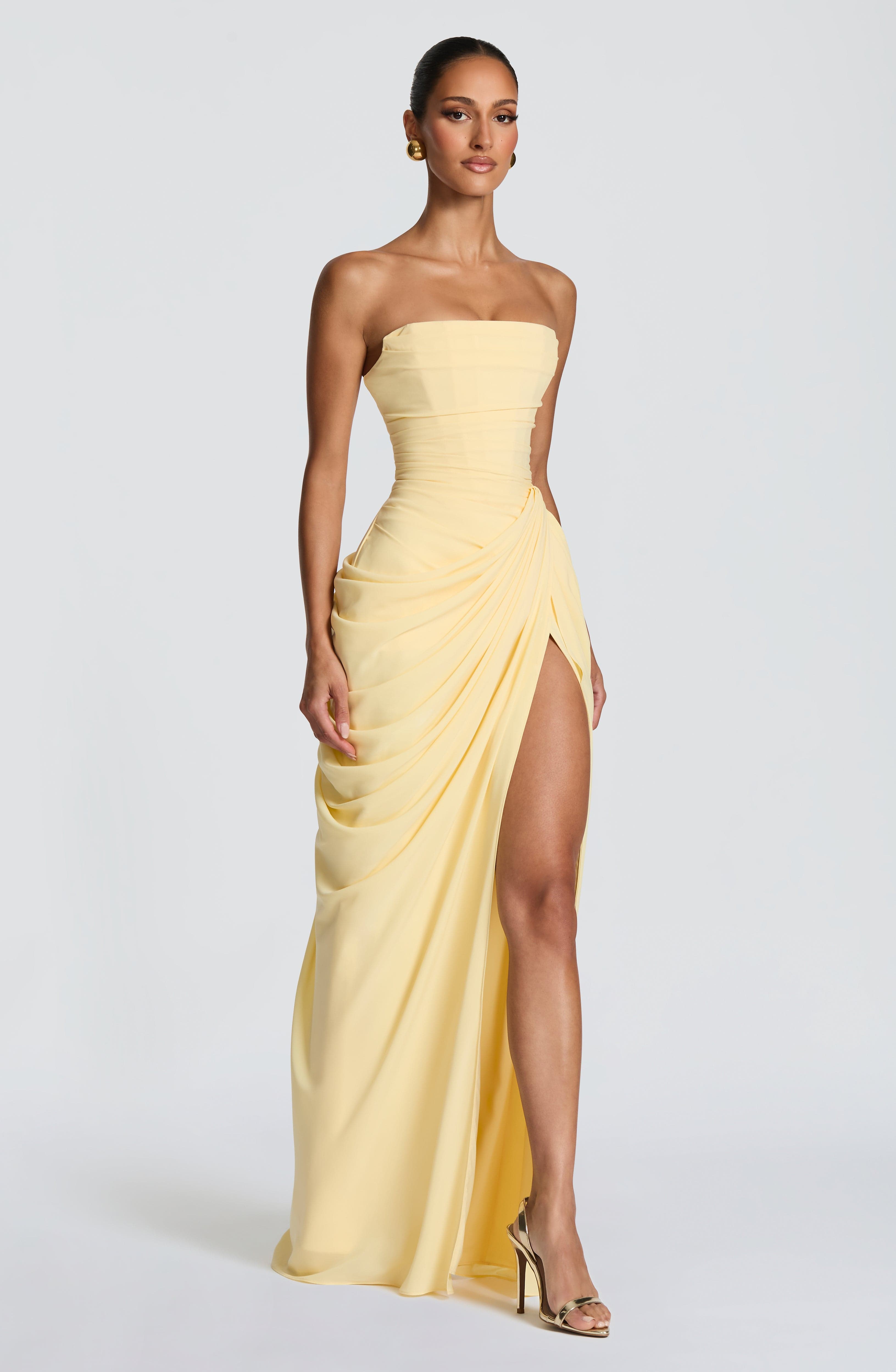 Maxikleid Cyra – Limone
